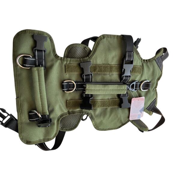 Bingpet large dog harness, olive green, size M - Picture 1 of 8